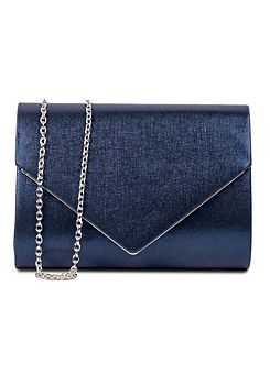 Navy Shimmer Darcy Clutch Bag by Paradox London
