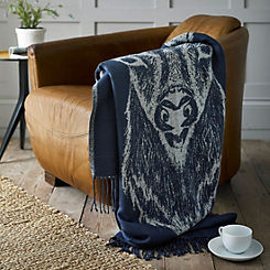 Navy Stag Throw by The Lyndon Company