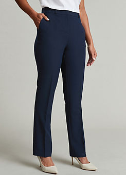 Navy Straight Leg Trousers by Freemans