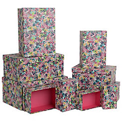Nested Storage Boxes in Floral 10 Project Boxes for Craft Lovers by Design by Violet