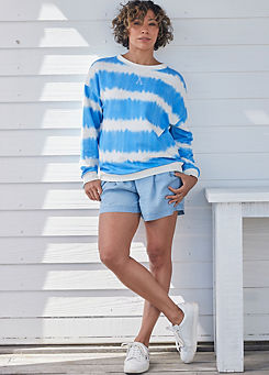 Niamh Blue Tie-Dye Stripe Sweatshirt by Freestyle
