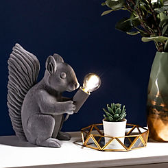 Nibbles Flocked Squirrel Table lamp by BHS