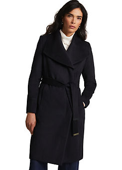 Nicci Navy Wool Smart Coat by Phase Eight