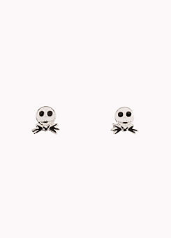 Nightmare Before Christmas Jack Skellington Sterling Silver Enamel Stamp Stud Earrings by Disney
