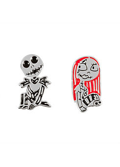 Nightmare Before Christmas Sterling Silver Mismatched Stud Earrings by Disney