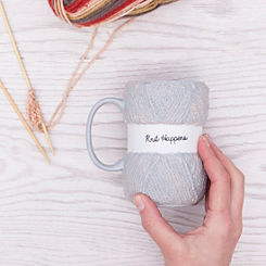 Novelty ’Knit Happens’ Grey Knitting Mug by Boxer Gifts