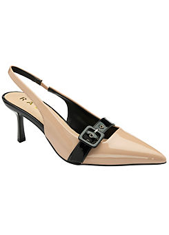 Nude Patent Dalry Heeled Court Shoes by Ravel