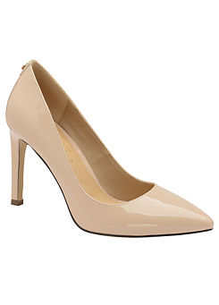 Nude Patent Edson Heeled Court Shoes by Ravel