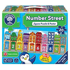 Number Street Jigsaw Puzzle & Poster by Orchard Toys