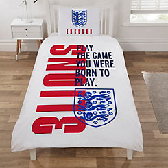 Official Born To Play Football Duvet Cover Set by England FA