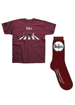 Officially Licensed Abbey Road T-Shirt & Socks Set by The Beatles