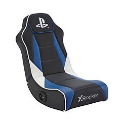 Officially Licensed PS Geist Floor Gaming Chair 2.0 - Black/Blue by X Rocker