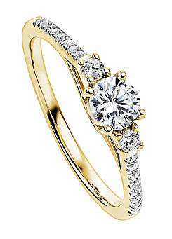 Olivia 9ct Yellow Gold 0.45ct Lab Grown Diamond Ring by Created brilliance