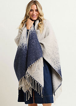 Ombre Knitted Poncho by Brakeburn