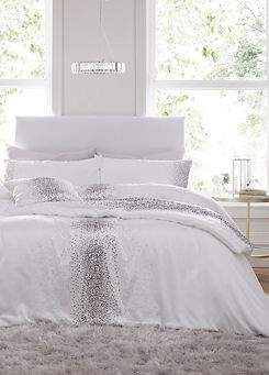 Ombre Sequin Silver Duvet Cover Set by Freemans Home