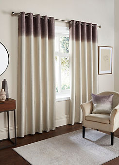 Ombre Strata Pair of Eyelet Curtains by Fusion
