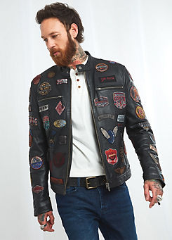 On Tour Leather Jacket by Joe Browns