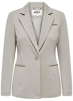 One-Button Long Sleeve Blazer by Only