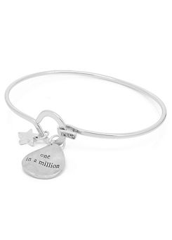 One In A Million’ Silver Plated Bracelet by White Leaf