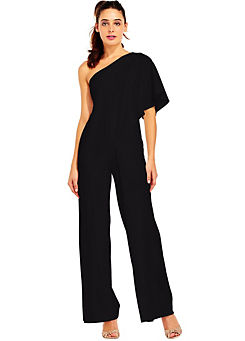 One Shoulder Jumpsuit by Adrianna Papell