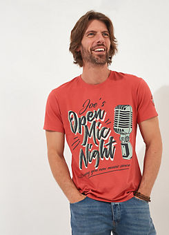 Open Mic Back Print T-Shirt by Joe Browns