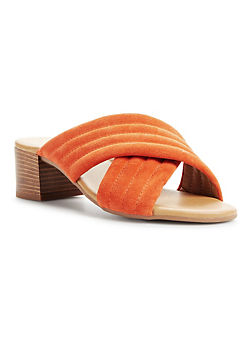 Orange Italian Suede Mules by Together