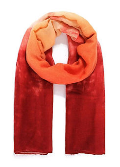 Orange/Red Mix Ombre Beach Cover Up Scarf by Intrigue