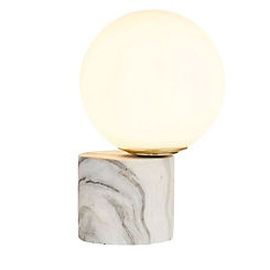 Orb White Marble Table Lamp