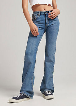 Organic Cotton Mid Rise Slim Flare Jeans by Superdry