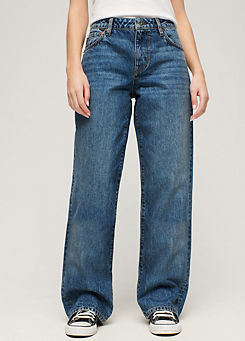 Organic Cotton Mid Rise Wide Leg Jeans by Superdry