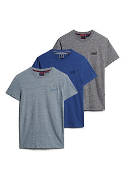 Organic Cotton Pack of 3 Vintage Logo T-Shirts by Superdry
