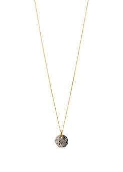 Organic Disc Pendant with Gradient Grey Crystal by Fiorelli