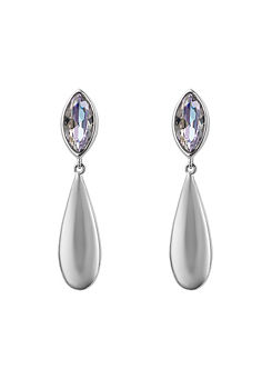 Organic Pebble Drop Earrings with Navette Vitrail Crystal by Fiorelli