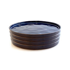 Organic Set of 4 Blue 27cm Dinner Plates by Jomafe