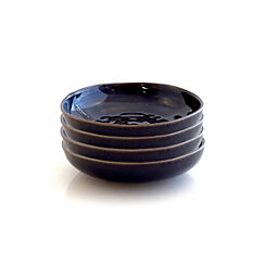 Organic Set of 4 Blue Mini Round Bowls by Jomafe