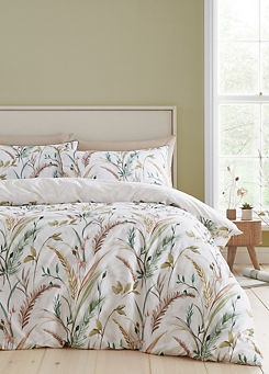 Ornamental Grasses 100% Cotton 200 Thread Count Duvet Cover Set  by RHS