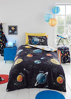 Outer Space Glow in the Dark Duvet Cover Set by Bedlam