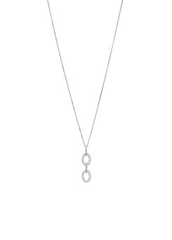 Oval Link Drop Pendant with Cubic Zirconia by Fiorelli