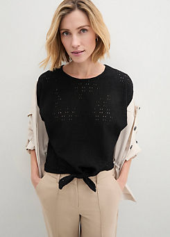Oversized Broderie Top by bonprix