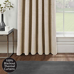 Oxford Thermal Blackout Velvet Pencil Pleat Door Curtain by Tyrone