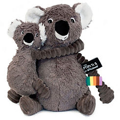 Pack Of 2 Trankilou The Koala Grey Mom & Baby Soft Toy Gift by Les Deglingos