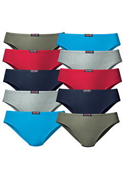 Pack of 10 Sporty Briefs by H.I.S