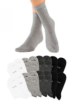 Pack of 16 Knitted Logo Ankle Socks by H.I.S