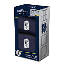 Pack of 2 Boxed Socks Set by Dr Who