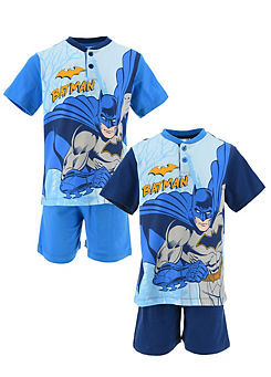 Pack of 2 Button T-Shirt Pyjama Sets by Batman
