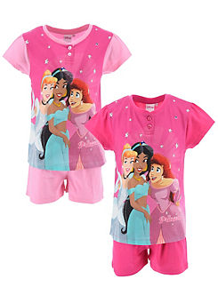 Pack of 2 Button T-Shirt Pyjama Sets by Disney Princess
