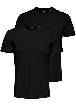 Pack of 2 Casual Short Sleeve T-Shirt by Only & Sons