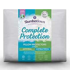 Pack of 2 Complete Protection Anti Viral Pillow Protectors by Slumberdown