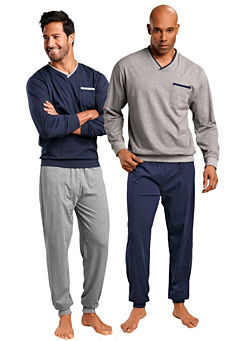 Pack of 2 Long Pyjamas by Le Jogger