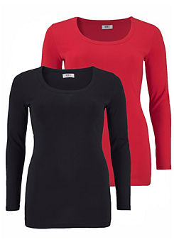 Pack of 2 Long Sleeve T-Shirts by AJC